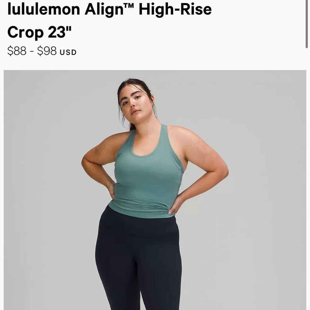 LULULEMON Align High Rise Crop 23 | True Navy